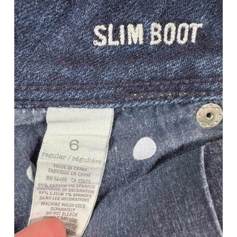 American Eagle Outfitters Womens Slim Boot Cut Jeans‎ Stretch Y2K Size 6 - Picture 4 of 10